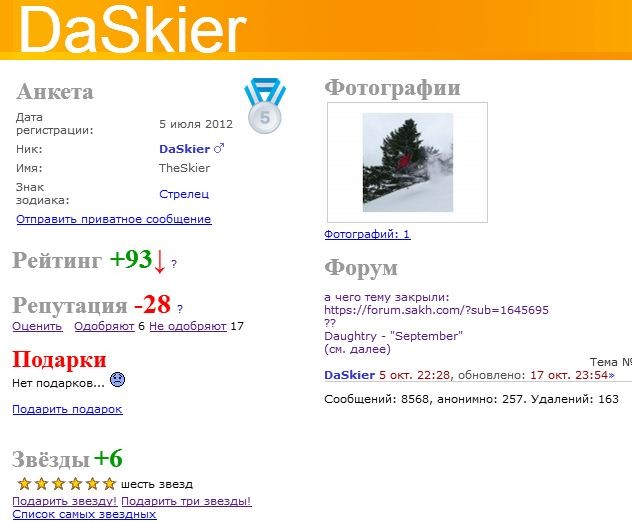 DaSkier
чудеса. вчера 196 было :)

Просмотров: 602
Комментариев: 0