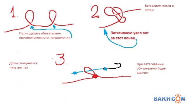 Как вязать узел на удочке мандарины. :: Разное